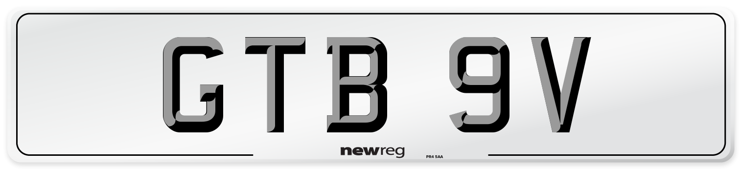 GTB 9V Number Plate from New Reg
